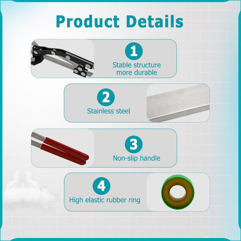 RANCH CHOICE red non-slip handle improves grip during use.