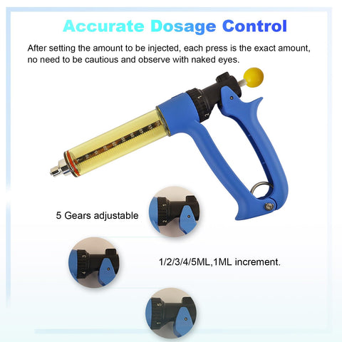 Ranch Choice syringe red piston knob supports multi-liquid workflows in livestock care.
