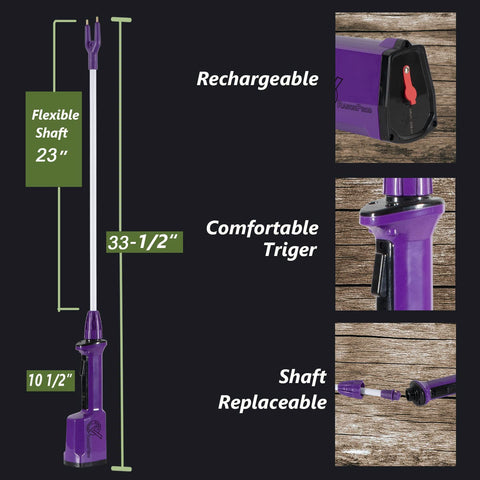 RANCH CHOICE purple prod shaft shows flexibility for maneuvering livestock