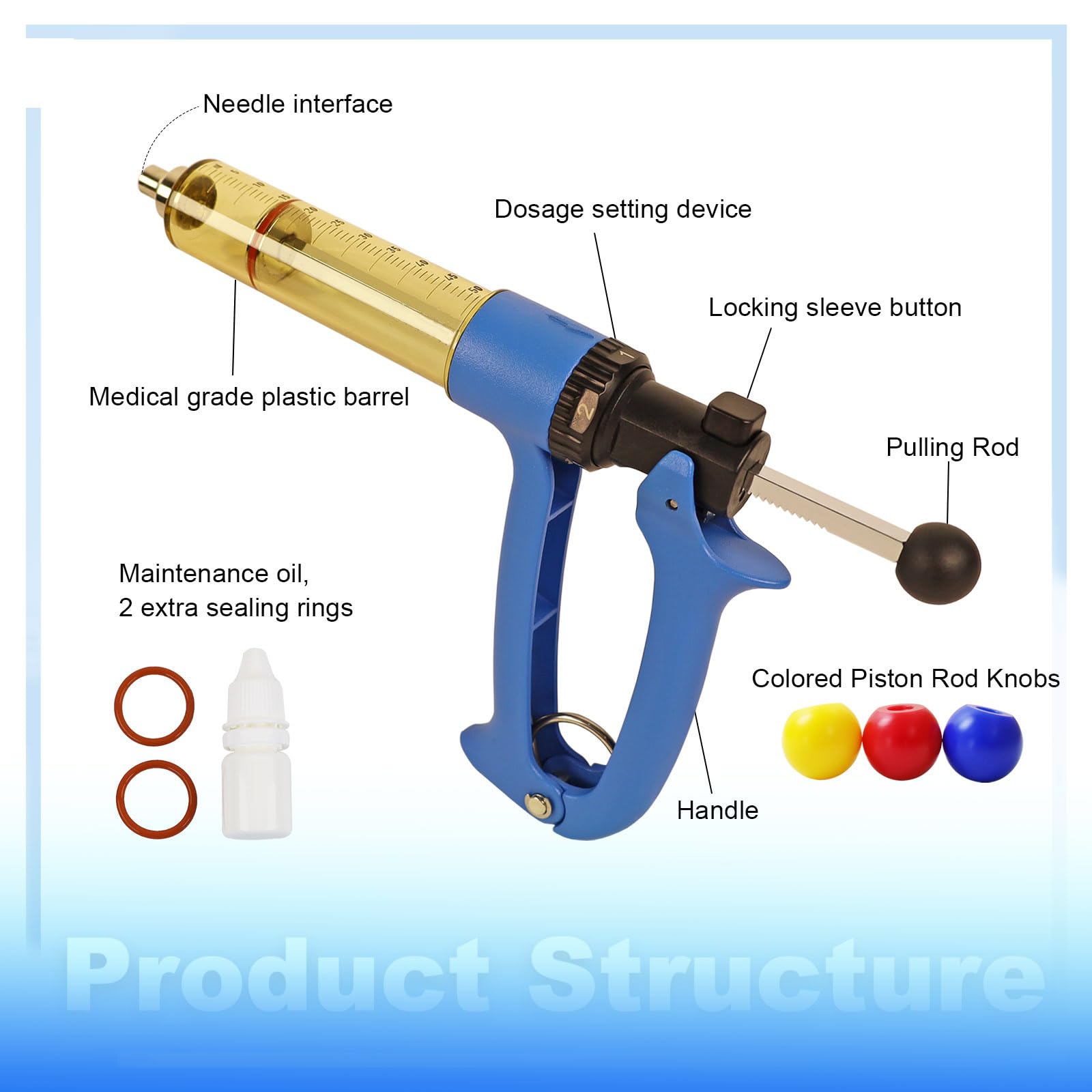 Ranch Choice reusable seals keep the syringe durable between cleanings on the farm.