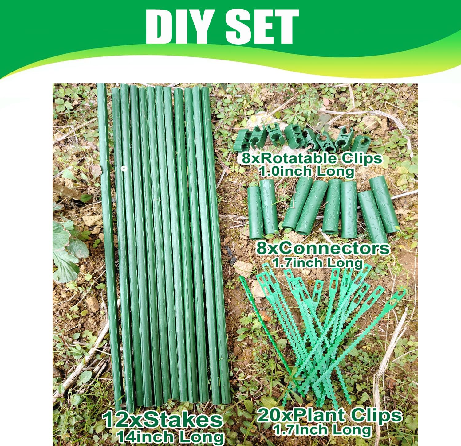 Ranchbtn DIY stake net creates strong plant frameworks on balconies.
