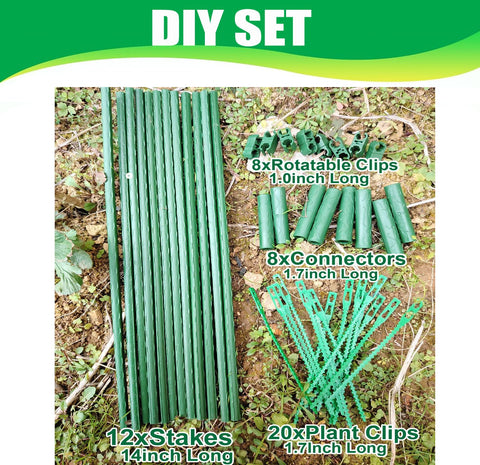Ranchbtn DIY stake net creates strong plant frameworks on balconies.