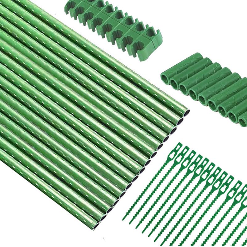 Ranchbtn 13.7inch garden stakes with connector kit for flexible length.