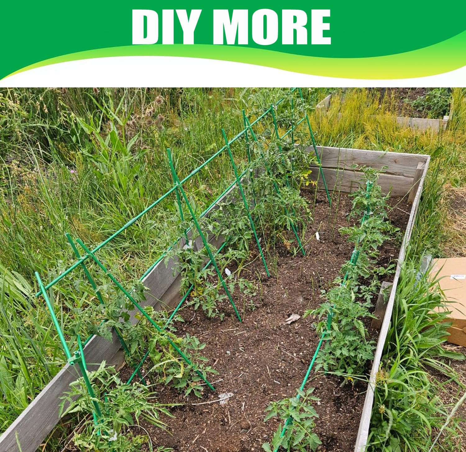 Ranchbtn versatile indoor-outdoor stakes suit cucumbers, beans and climbing vines.