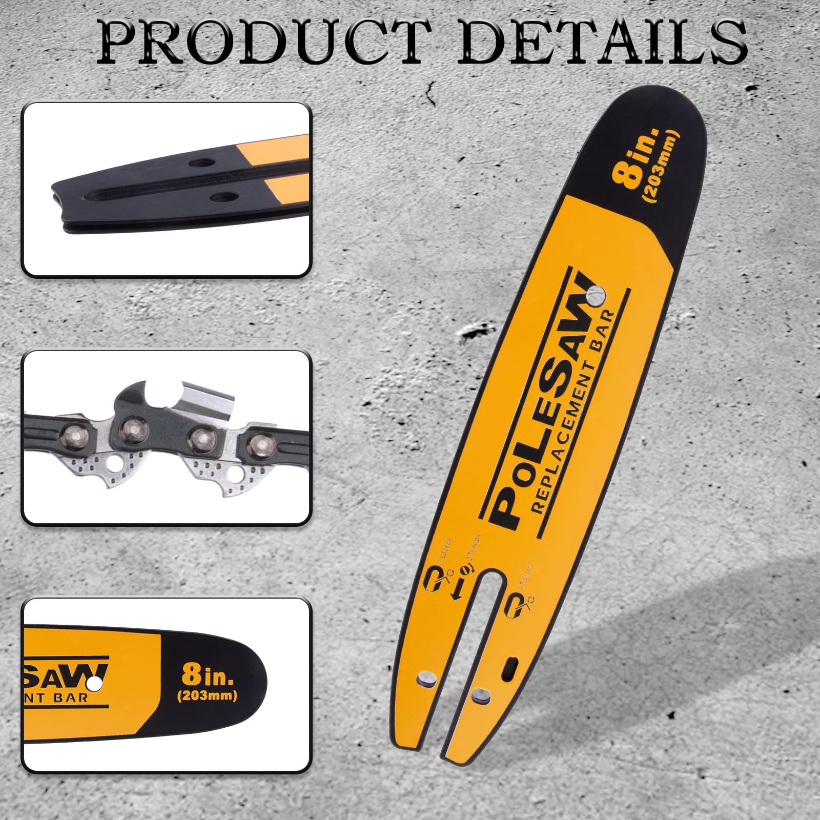 Raneped complete replacement kit image, includes bar and chain for easy maintenance.