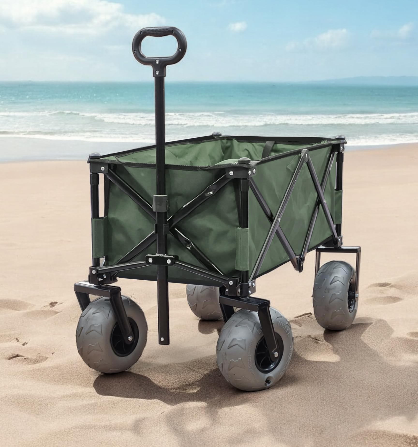 Rangland wagon on 9 inch all-terrain balloon wheels.