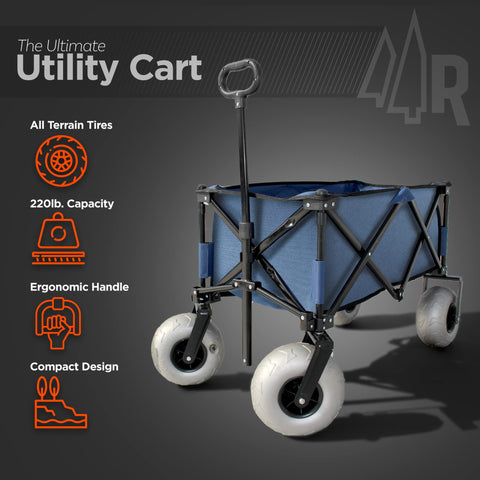 Rangland Beach Wagon carrying multiple beach items, showing its high capacity