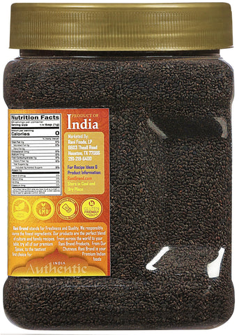 Rani Tukmaria basil seeds jar back with clear labeling.