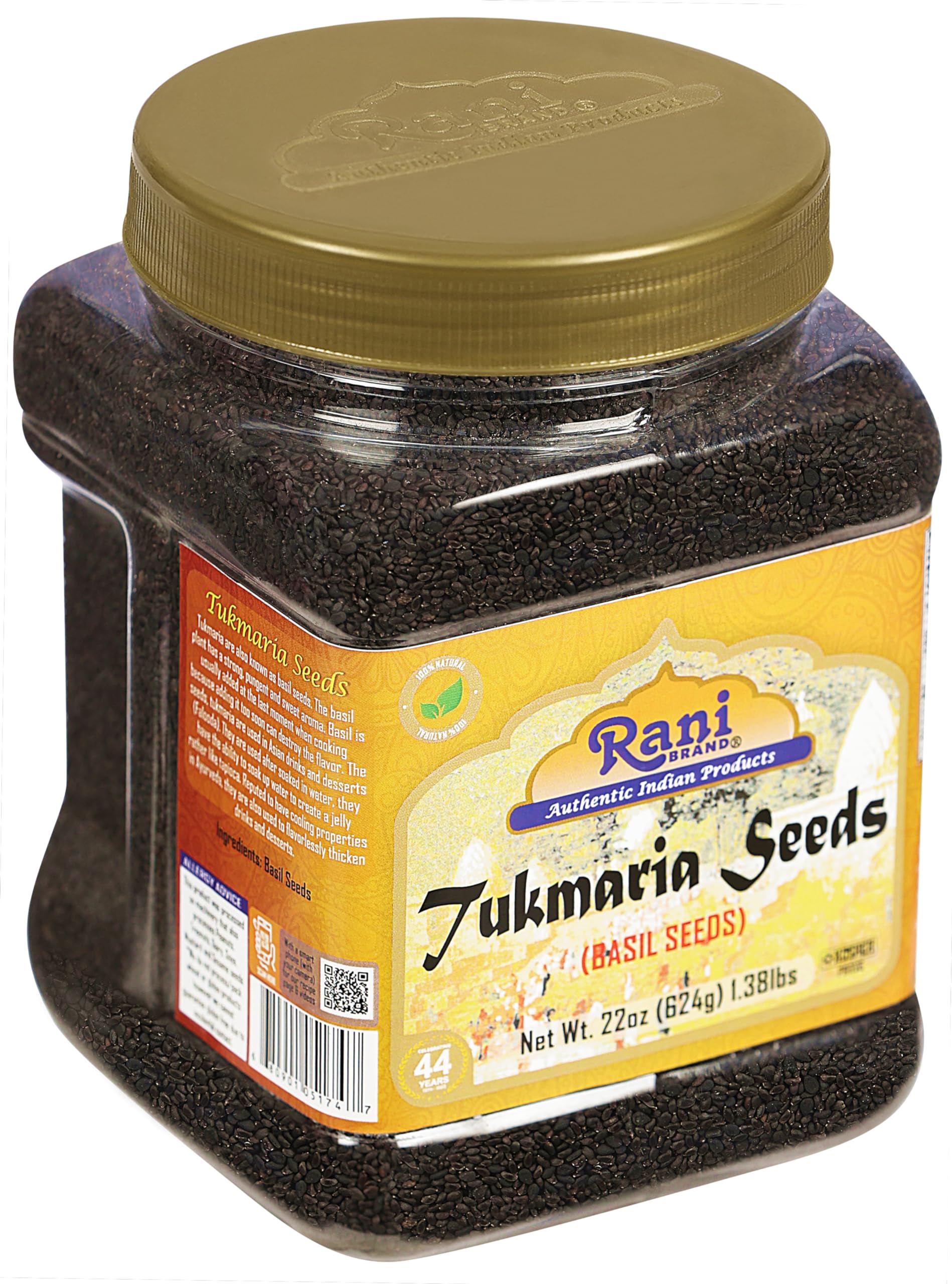Rani Tukmaria basil seeds raw seeds pile.
