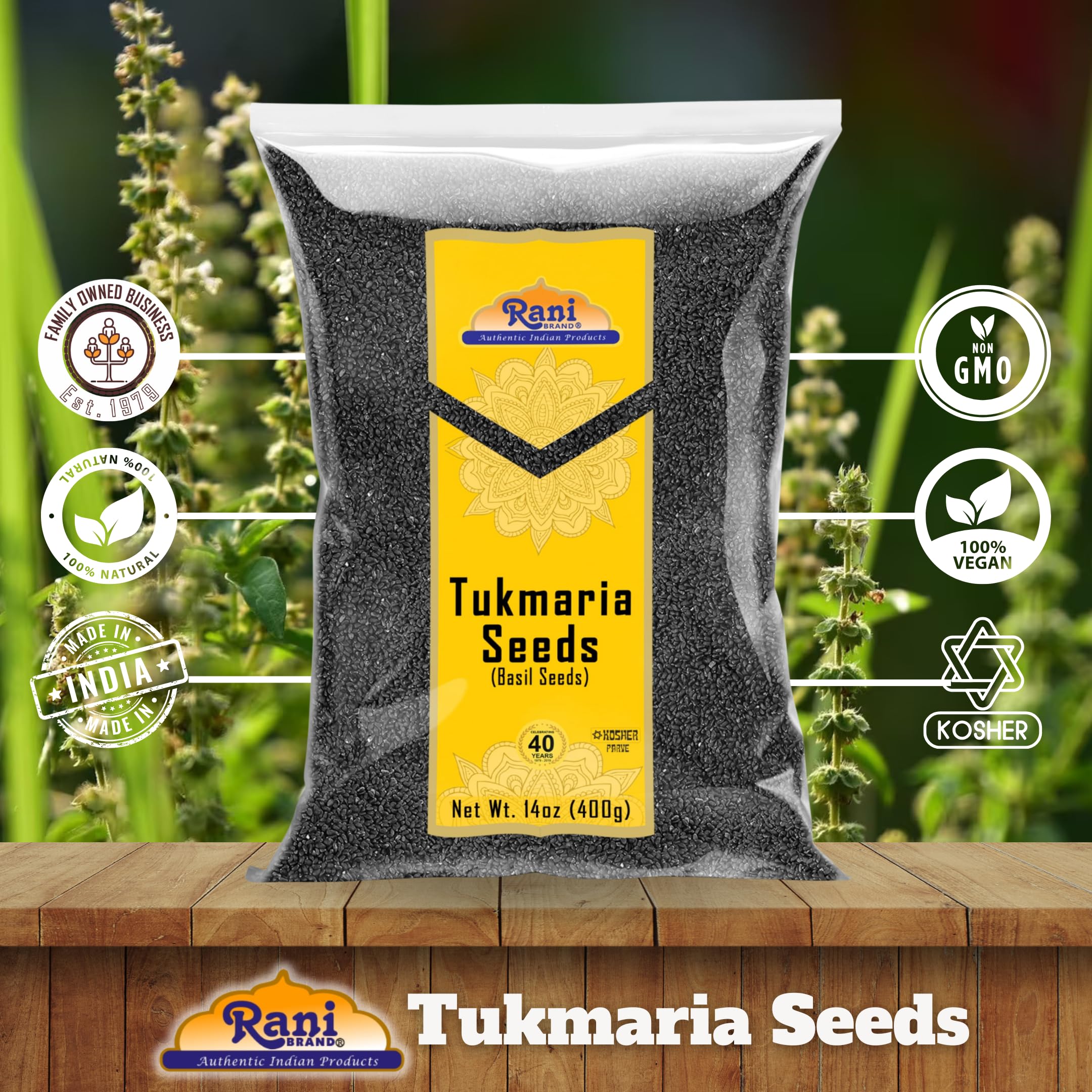 Rani Tukmaria seeds stored in a spice drawer for pantry versatility.