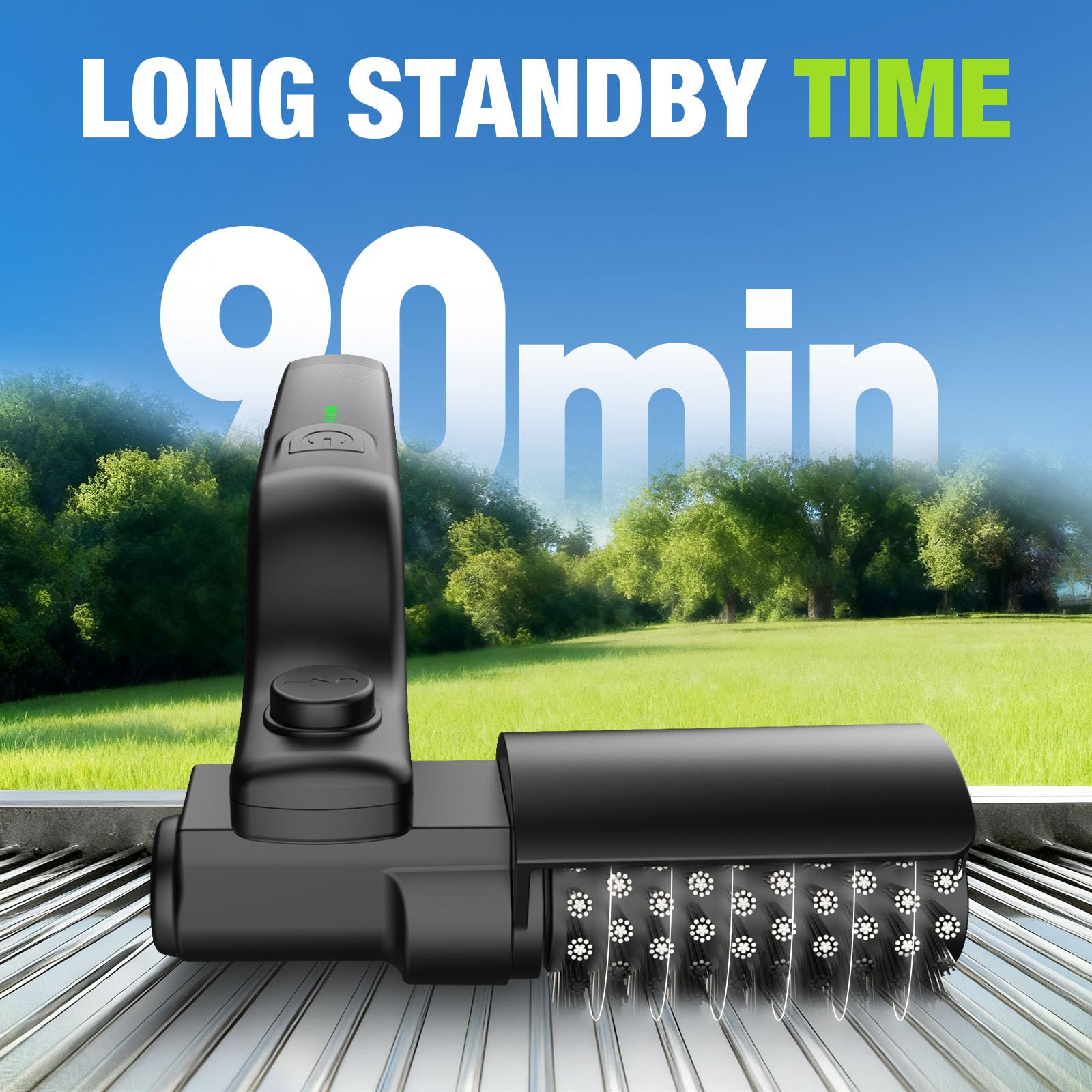 Ranopu 180-degree adjustable head adapts to flat, curved, and angled grates.