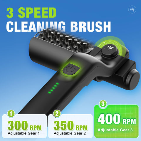 Ranopu three-speed control tailors cleaning power from light to heavy grime.