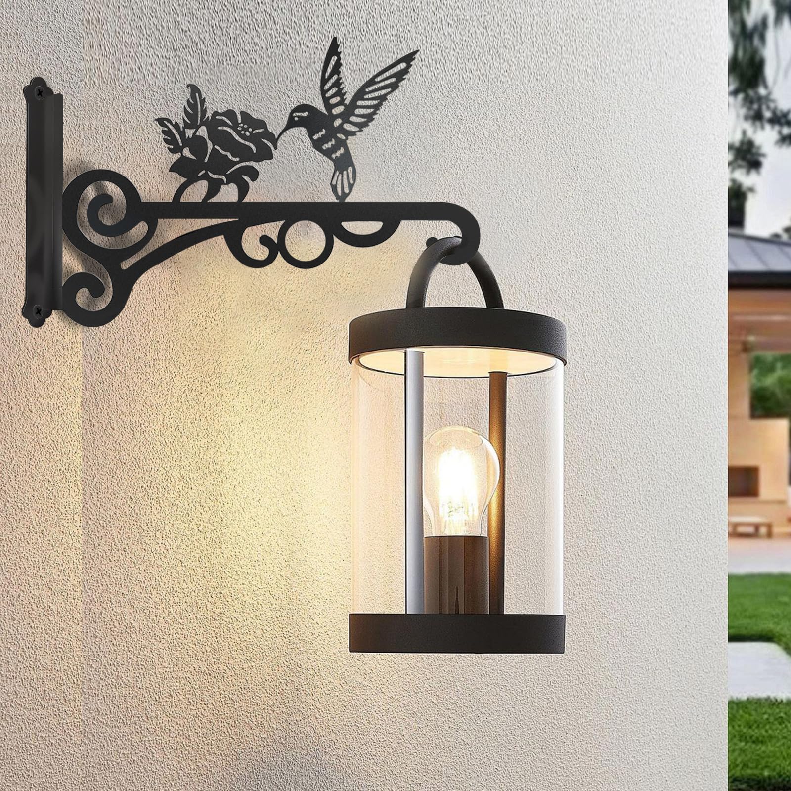 RANRTI 10-inch metal bracket indoor-outdoor supports up to 30 lb baskets.