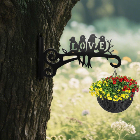 RANRTI hanging basket bracket ideal for baskets, bird feeders, or lanterns.