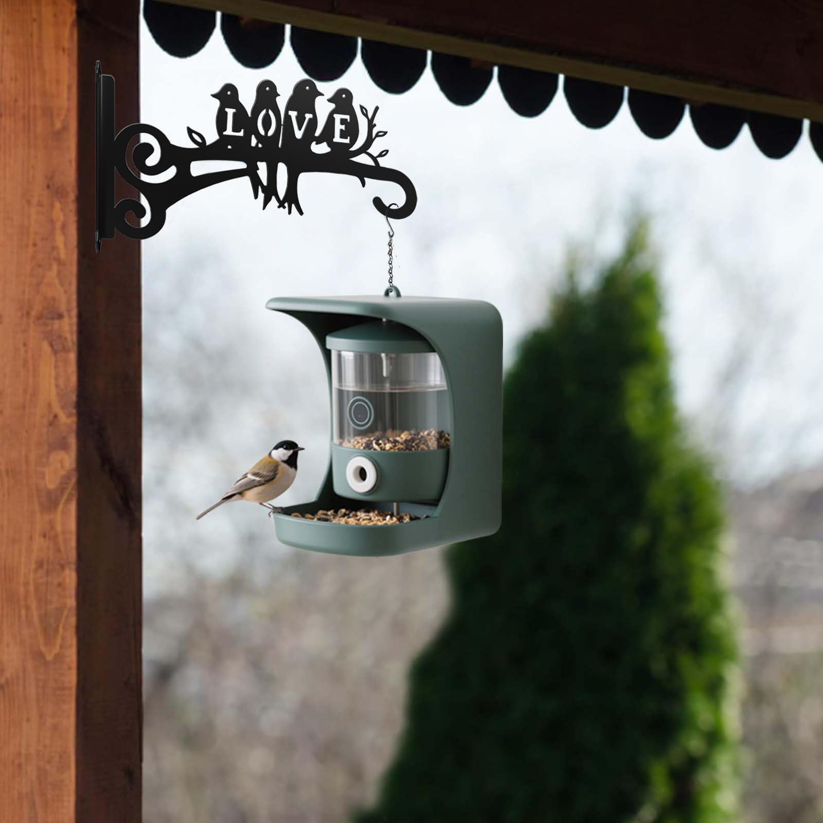 RANRTI wind chime and lantern hanger adds outdoor charm.
