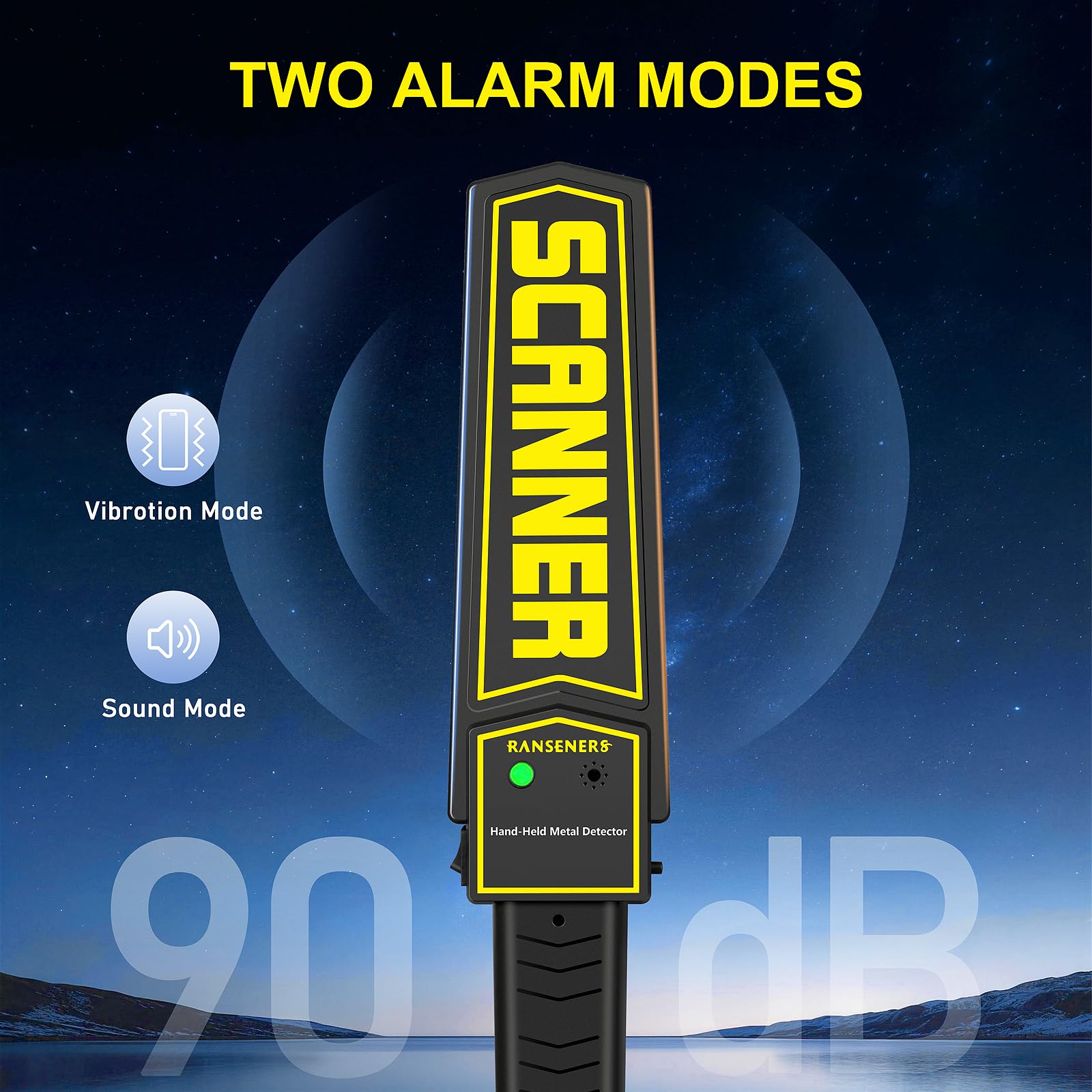 R RANSENERS 16.15-inch long detector for comfortable screening.
