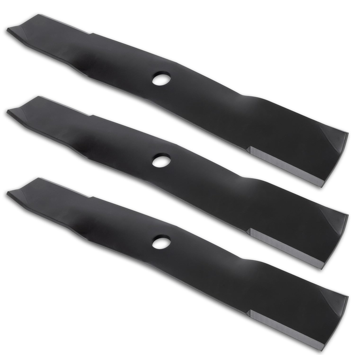 RANSOTO 48-inch mower blade mounted on John Deere deck for clean cuts