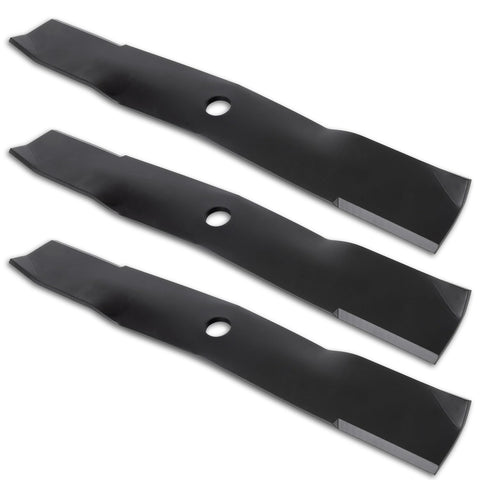 RANSOTO 48-inch mower blade mounted on John Deere deck for clean cuts