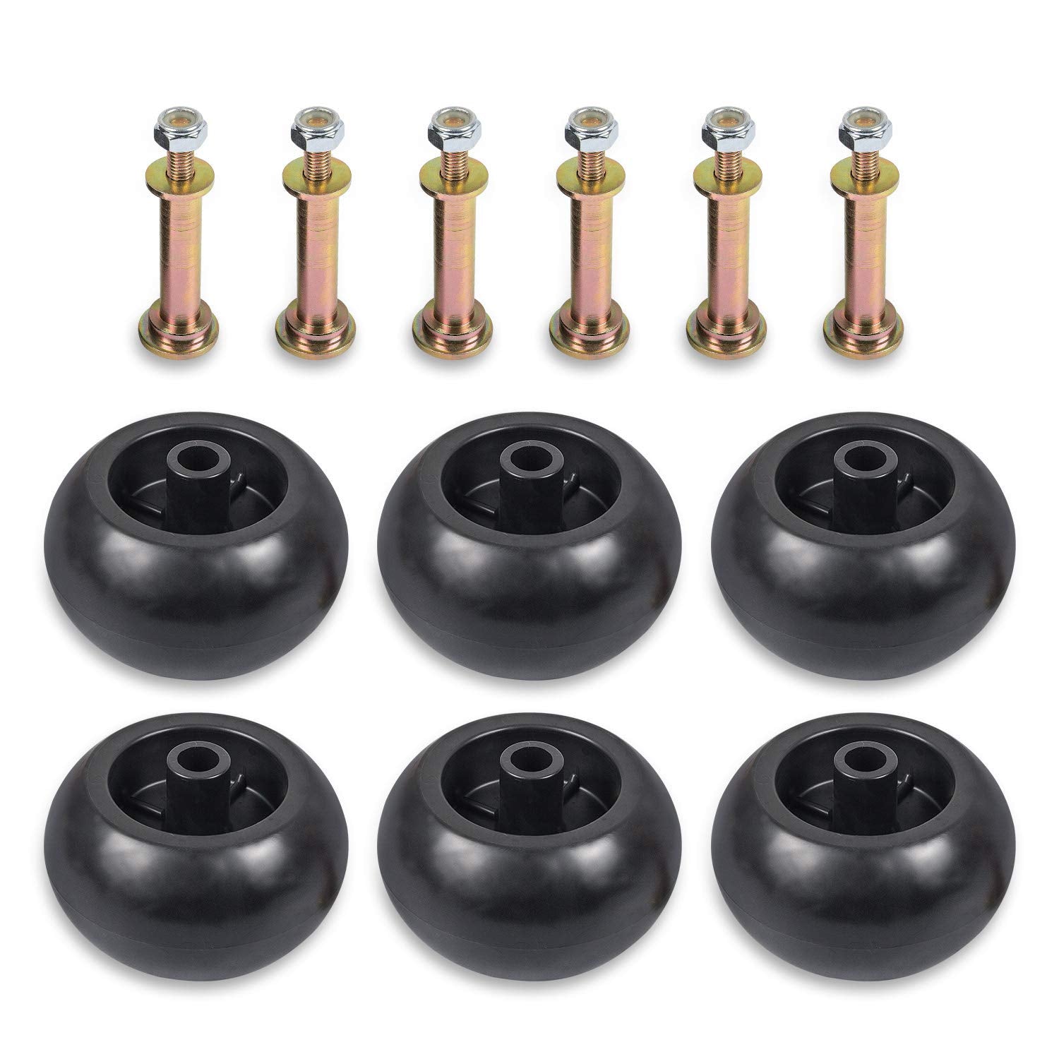 RANSOTO deck wheel kit close-up showing 5/8 inch bore for compatibility