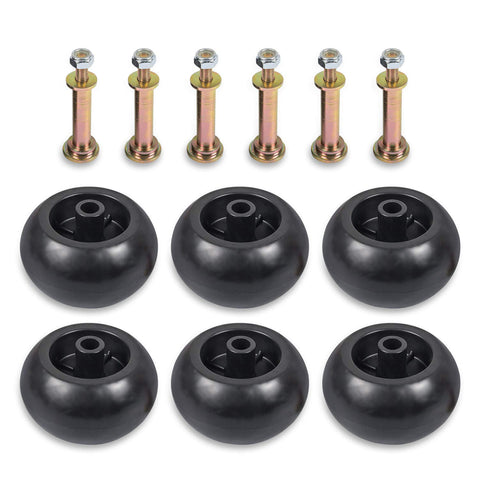 RANSOTO deck wheel kit close-up showing 5/8 inch bore for compatibility