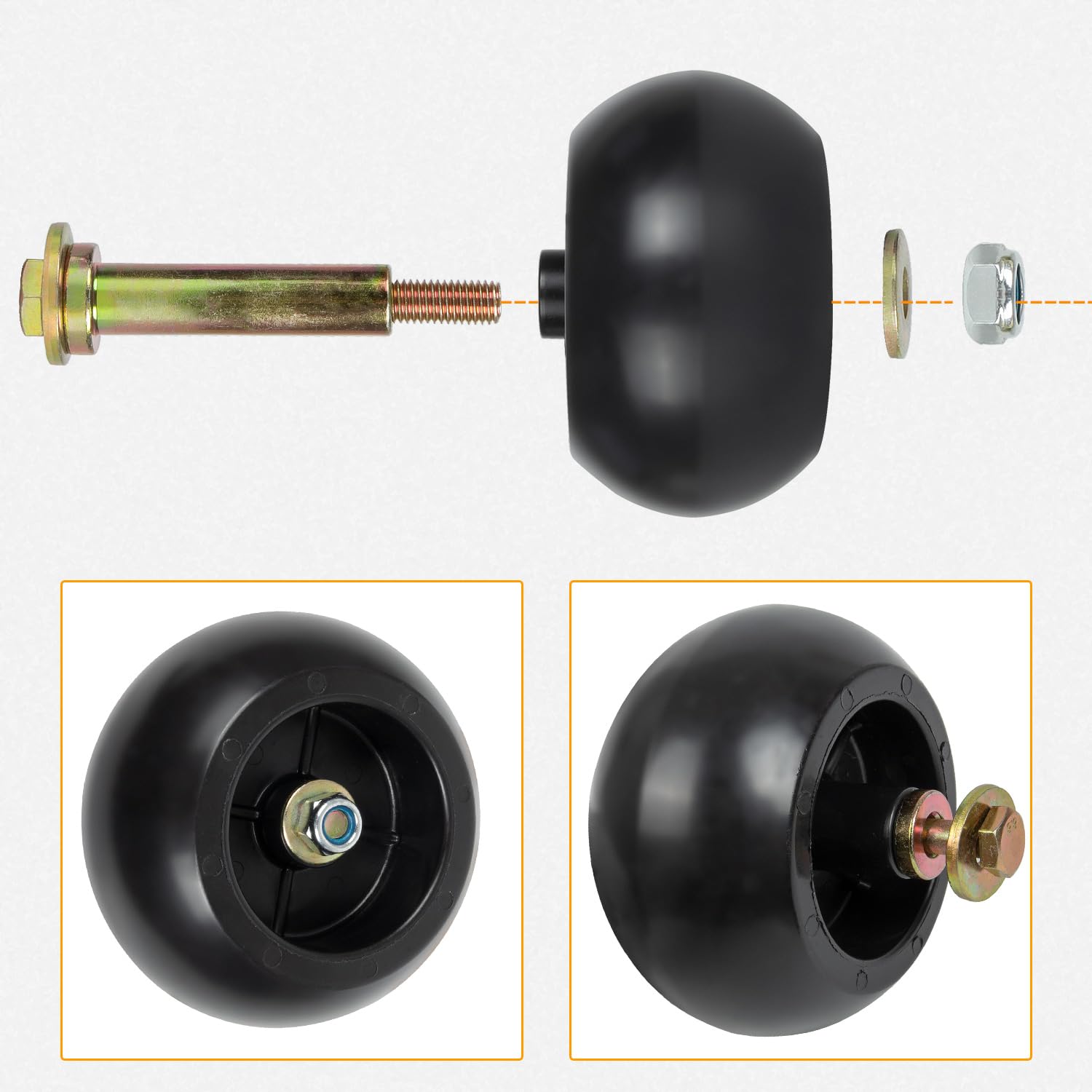RANSOTO deck wheel kit durable assembly for heavy-duty mowing