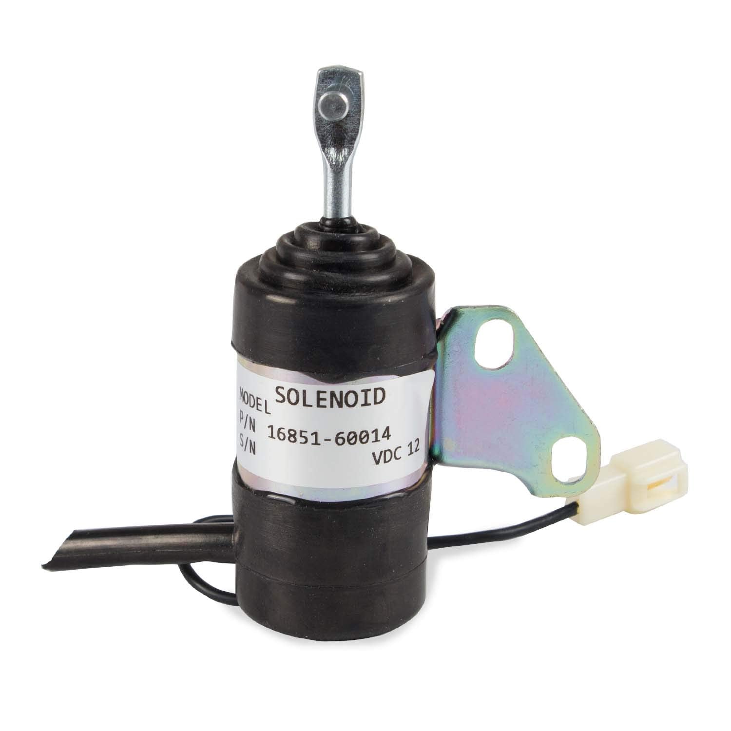 RANSOTO fuel shut off solenoid for Kubota BX2230D with rectangular connector for easy replacement