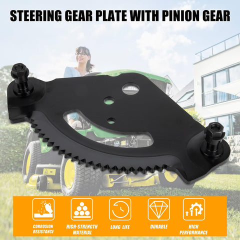 RANSOTO steering gear plate and pinion side view showing precise fit.