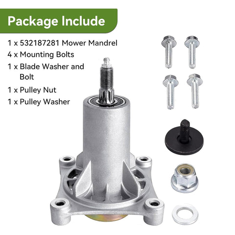 Ranwin replacement spindle for Craftsman and Sears decks.