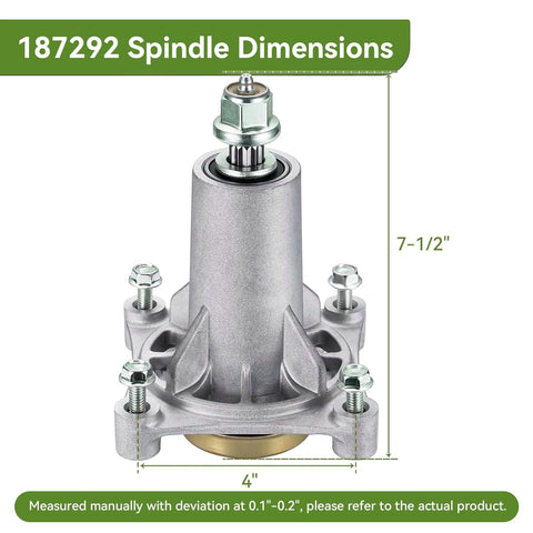 Ranwin mandrel spindle for 42-54 inch decks with mounting bolts.