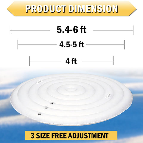 Ranwin hot tub cover uses quick deflation valve for fast setup and easy storage.
