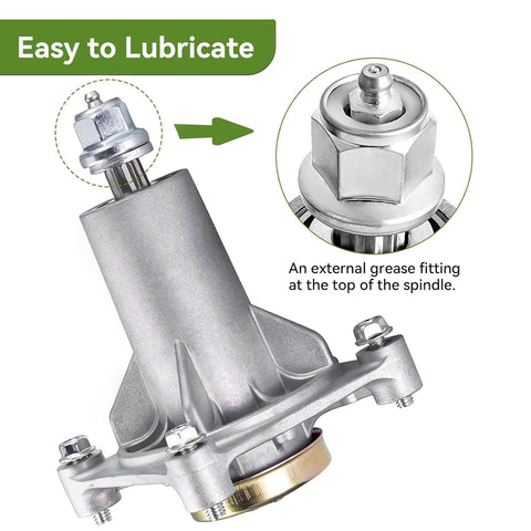 Ranwin spindle featuring grease fittings for easy maintenance.