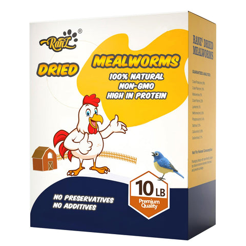 RANZ dried mealworms for chickens offering high-protein poultry feed.