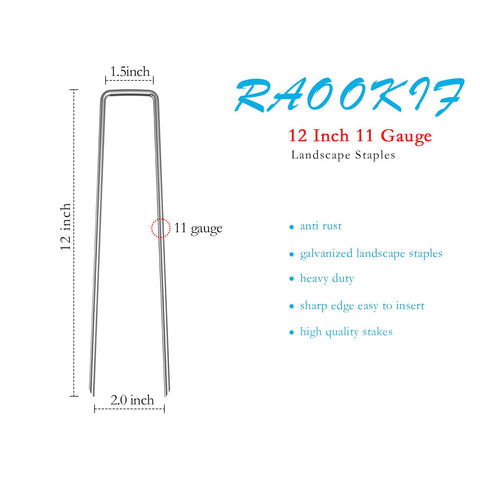 RAOOKIF 11ga heavy-duty ground stake designed for secure landscape installs.