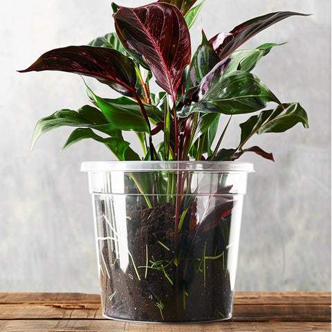 RAOOKIF clear nursery pot transparency helps watch roots without removing soil.