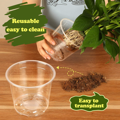 RAOOKIF durable PP plastic pot withstands reuse and handling.