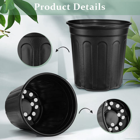 RAOOKIF gallon pot drainage holes support healthy watering and air flow