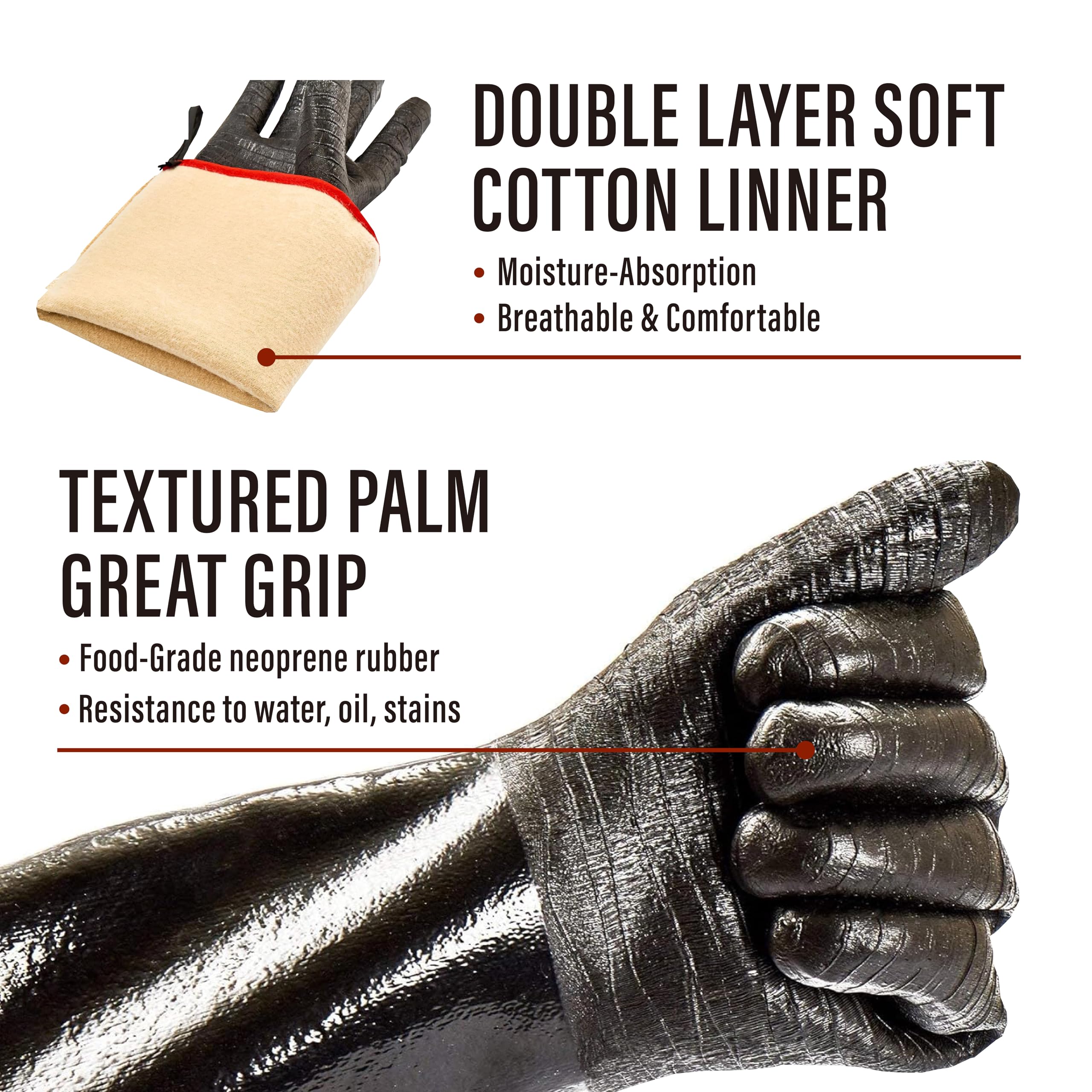 RAPICCA gloves easy to clean with soap and air dry after cooking