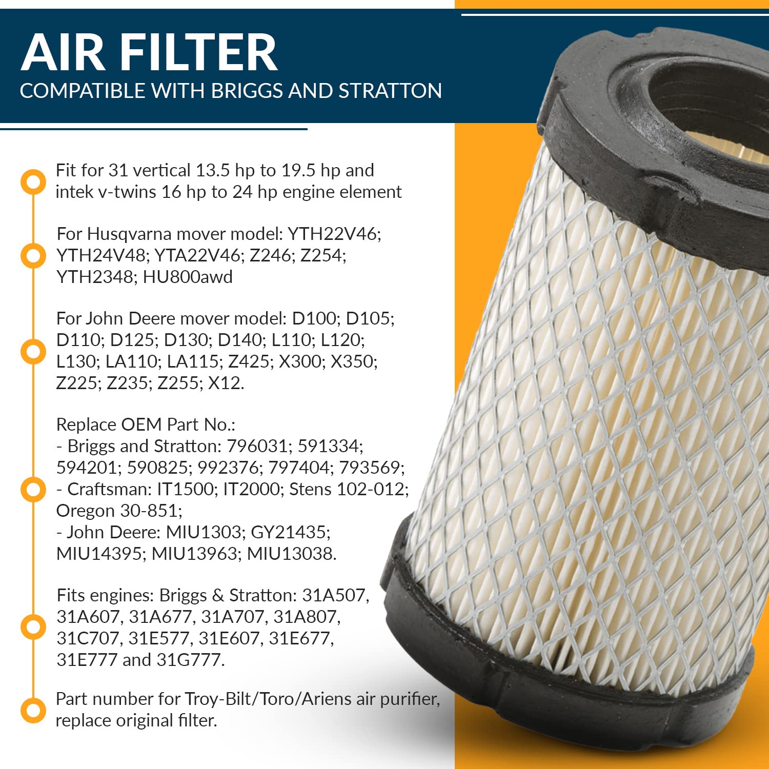 RARELEMON 796031 fuel filter: dense pleats reduce impurities entering the fuel.