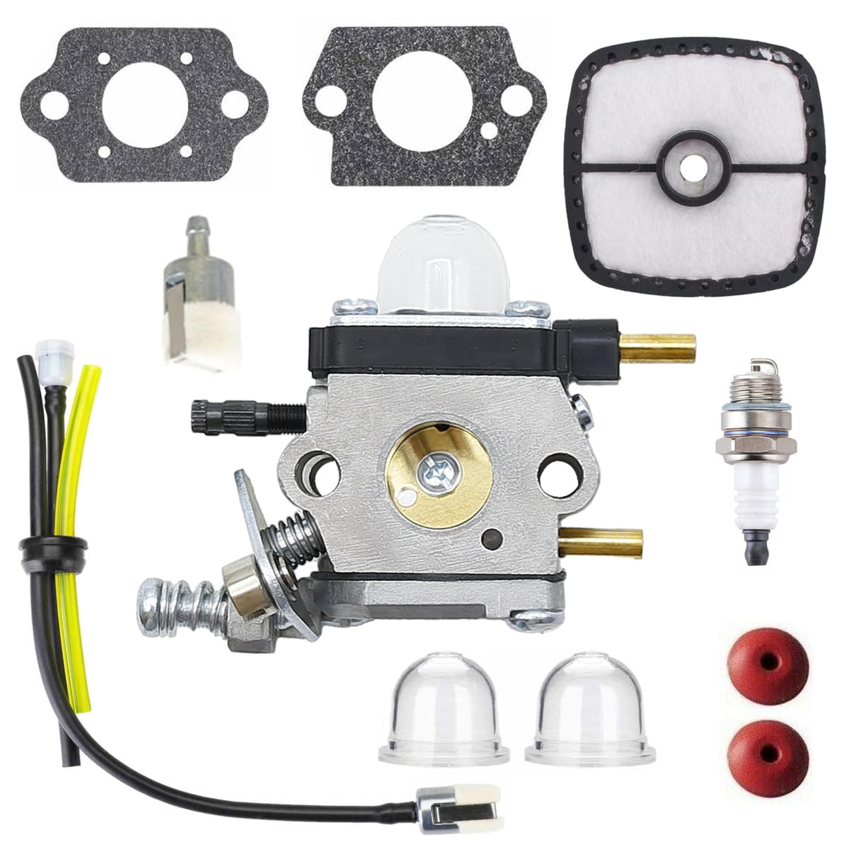 RARELEMON Echo TC-210 carburetor replacement close-up showing fit for tiller systems.
