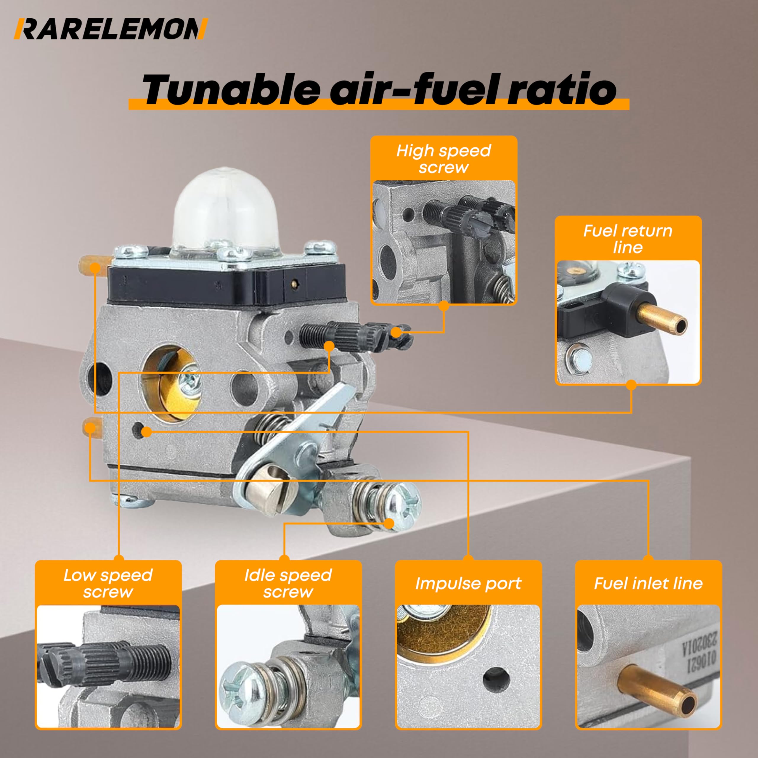 RARELEMON ZAMA C1U-K54 compatibility label aids quick matching with original carburetors.