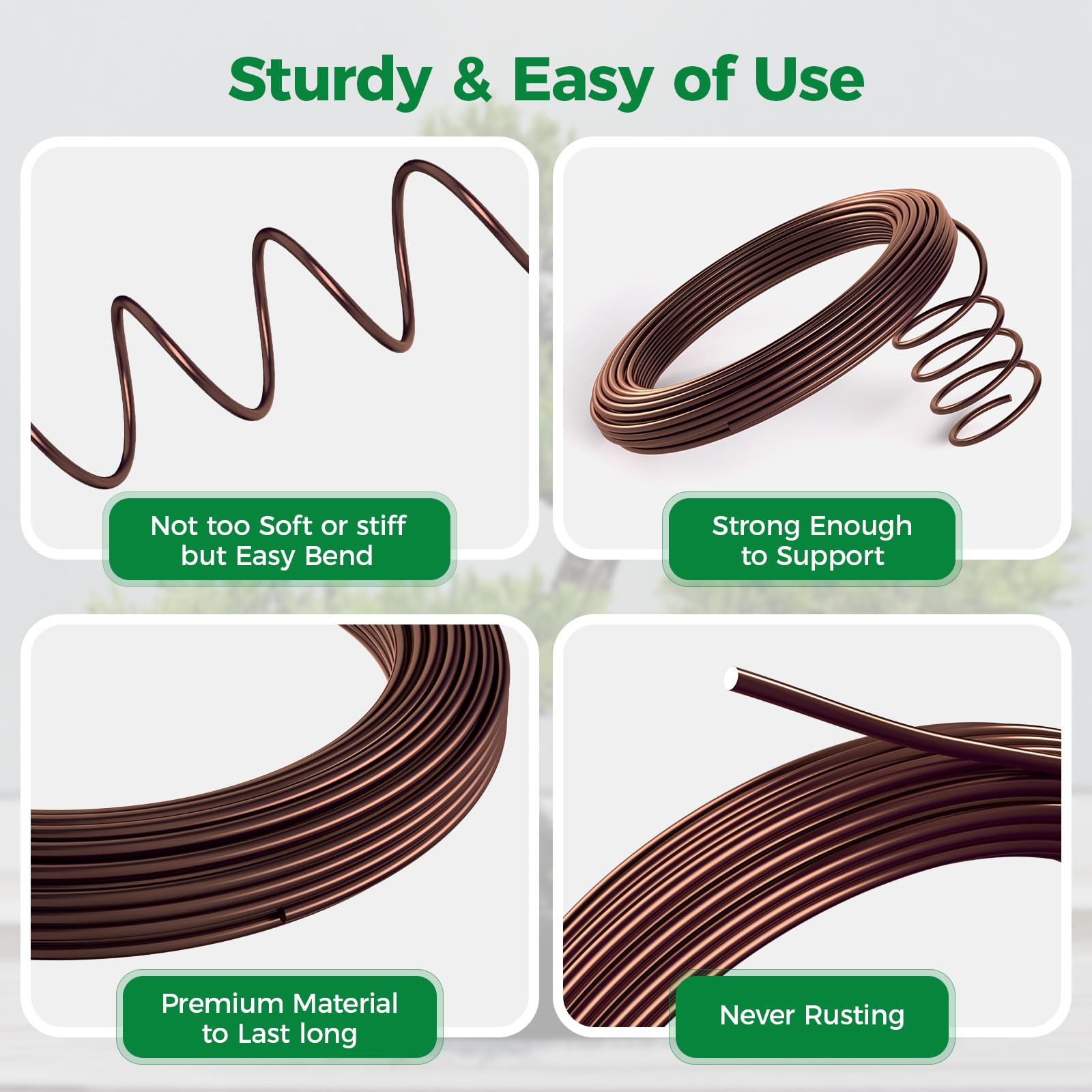 RASKOO bonsai wire 1-5mm rolls in black green brown for versatile training