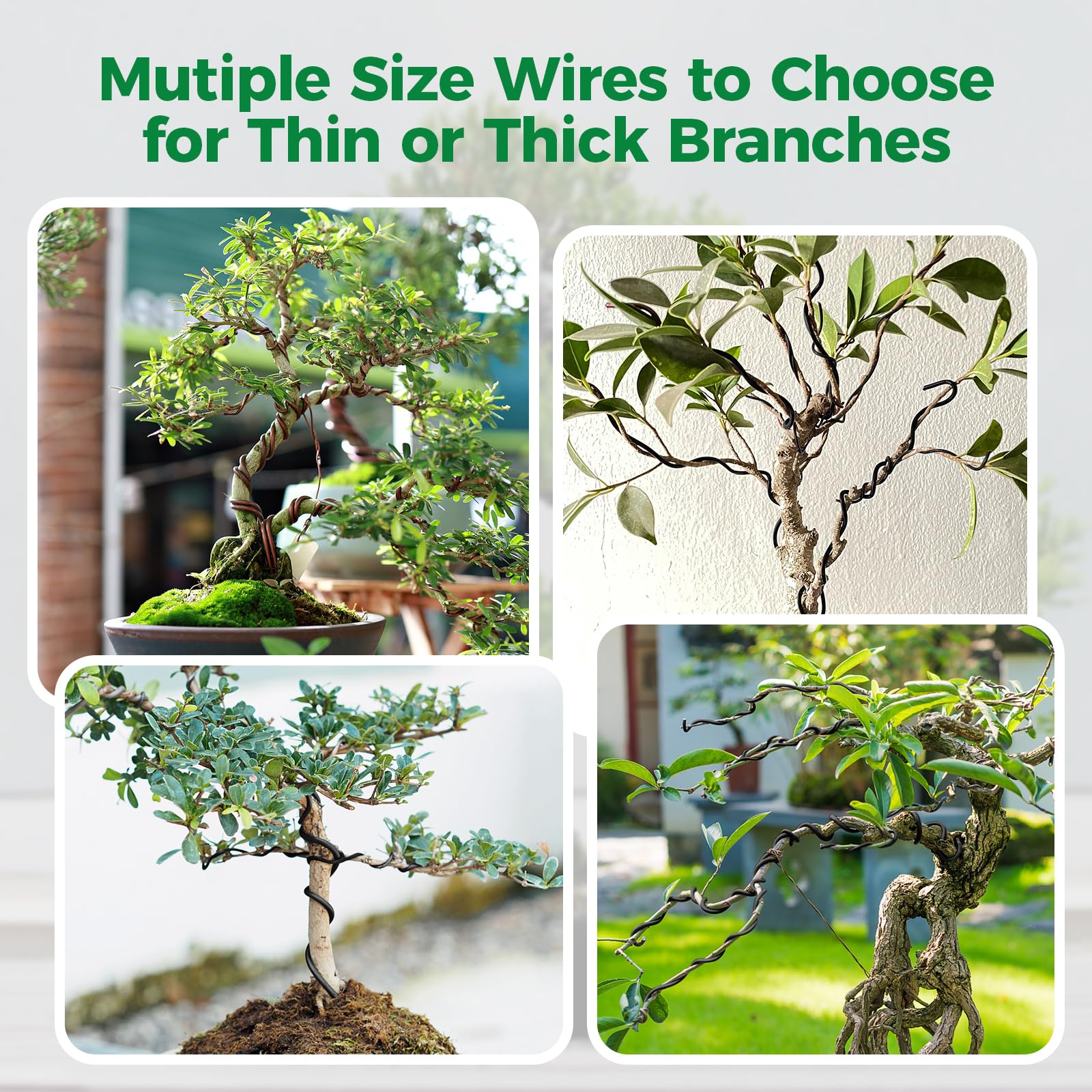 RASKOO bonsai wire 2mm black roll for thicker branch control