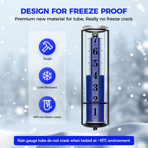 RASKOO rain gauge top bracket adds stability for accurate measurements in wind