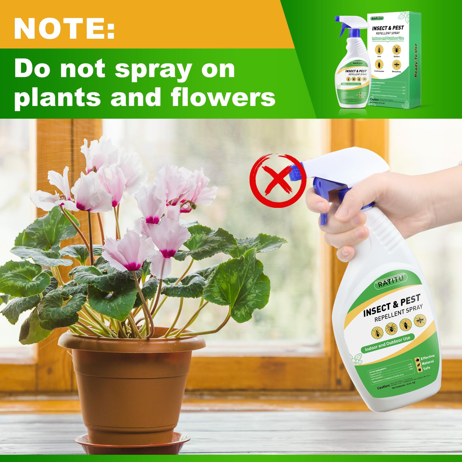 RATITU Pet-safe formula used around pets when used as directed.