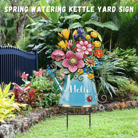 RattanView multicolor sign is weather-resistant and simple to assemble.