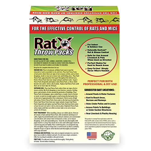 RatX Throw Pack placed beside rodent activity for instant coverage.