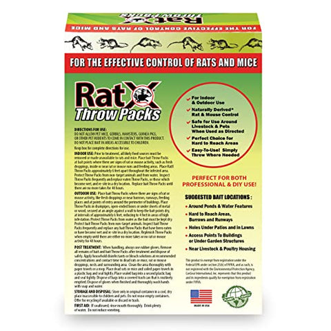 RatX Throw Pack placed beside rodent activity for instant coverage.