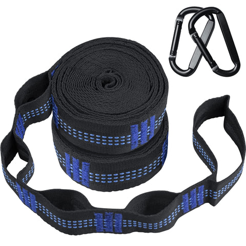 Raweao hammock straps with 30-plus-2-loops for secure, adjustable hammock suspension.