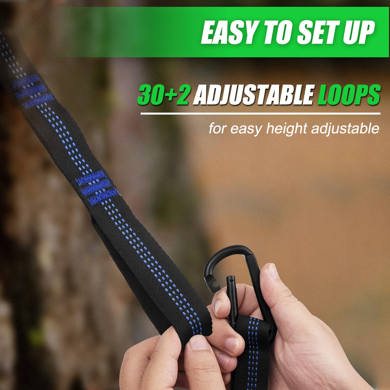 Raweao hammock straps heavy-duty-polyester ensure durable, reliable support.