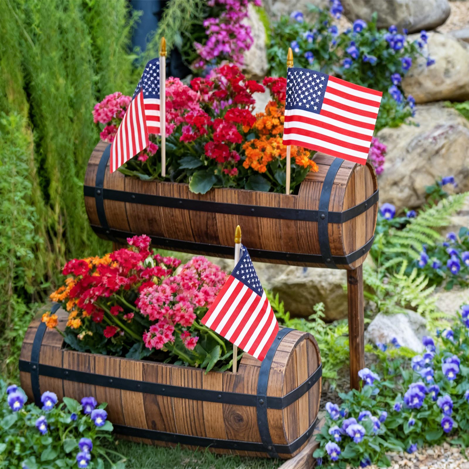 RAXCONN 4th of July flag for graveside or parade displays.